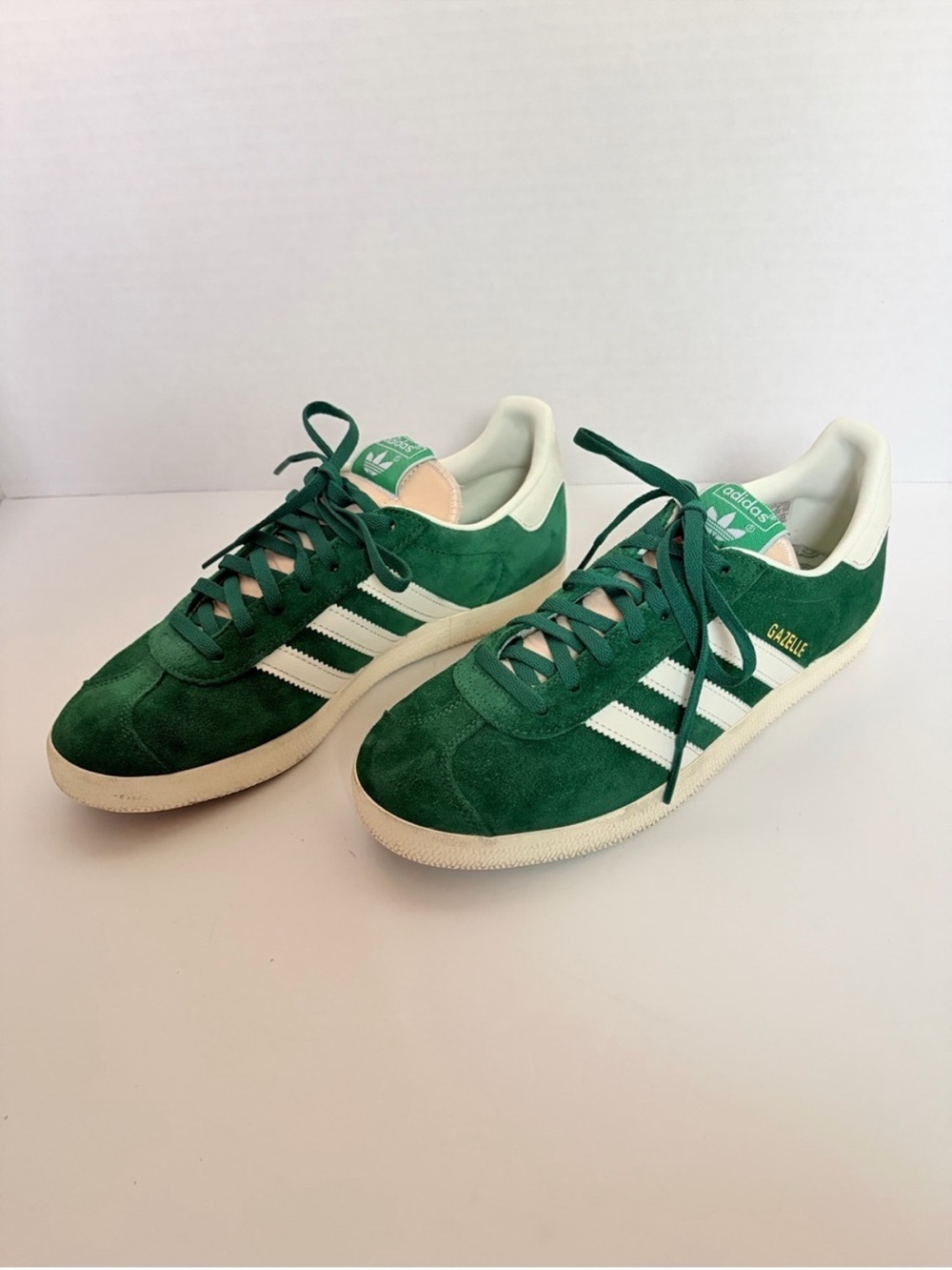Adidas Gazelle Og Sneakers Suede Classic Shoes Lifestyle Green White Size 8.5 - Picture 2 of 14